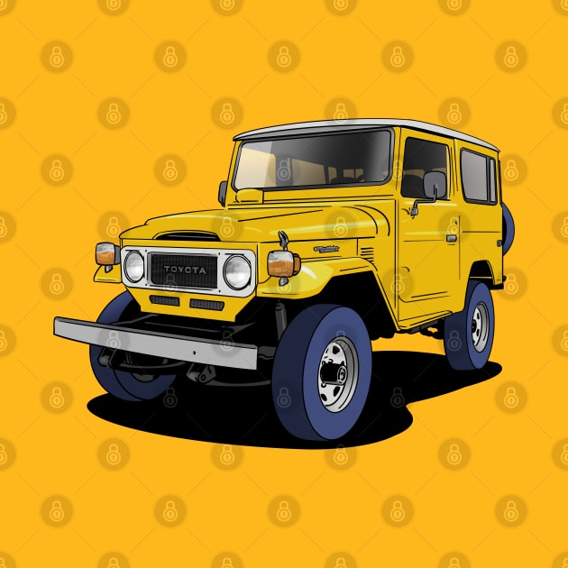 Toyota FJ Land Cruiser in Yellow by Webazoot