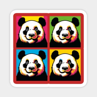 Pop Squinting Panda - Funny Panda Art Magnet