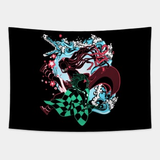 Demon Slayer Siblings Tapestry