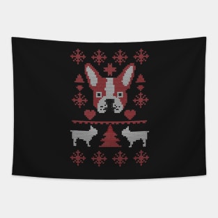 Christmas dog - Ugly Christmas Model Tapestry