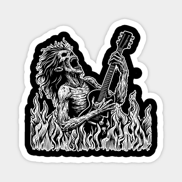 Rock & Roll Inferno Magnet by Horawr!