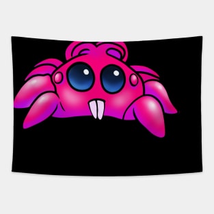 Cute Pink Spider With Crooked Teeth Tapestry