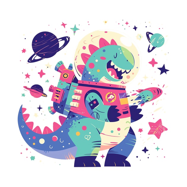 space dino by Stephanie Francoeur Art