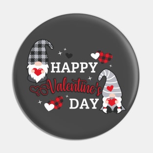 Happy Valentine's Day, Love valentine svg, Valentine's Day Svg,Gnomes Svg, Valentine, Valentine Gnomes , Plaid heart, Plaid Gmome Pin