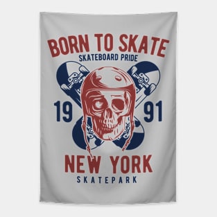 Skateboard born to skate gift Tapestry