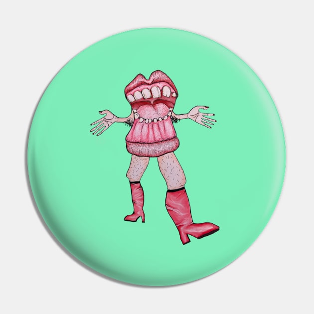 Loud Mouth Pin by ruthlessmeadow