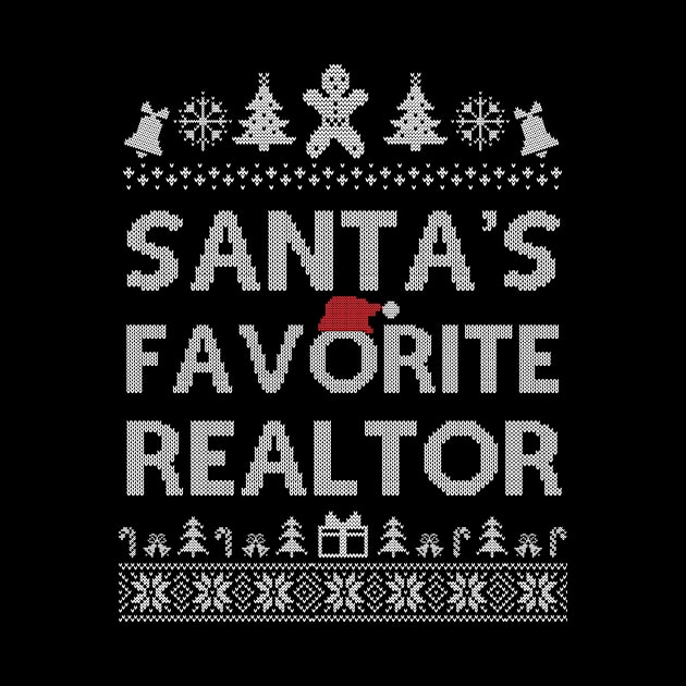 Santa's Favorite Realtor Christmas Mens Womens Funny Gift by SloanCainm9cmi