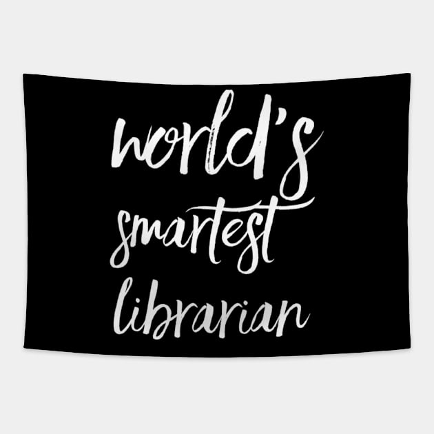 Librarian Job Title World's Smartest Librarian Tapestry by Inspire Enclave