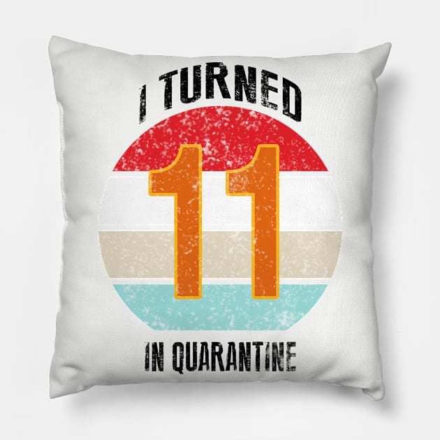 11th birthday in quarantine Pillow by GREEN GRAPE