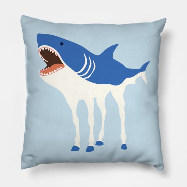 Sharkhorse Pillow by lilyanna