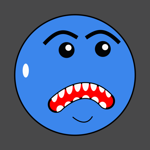 Mr Angry Blue Ball by julianlab