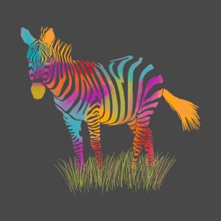 Rainbow Colored Zebra T-Shirt