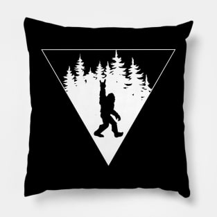 Yeti Bigfoot Sasquatch Triangle Pillow