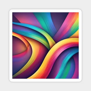 Abstract LGTB curved lines Magnet