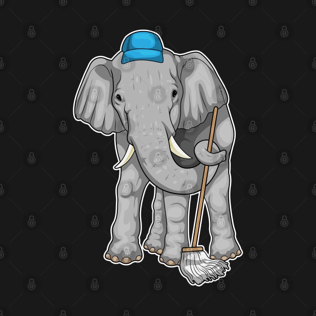 Elephant Cleaner Mop by Markus Schnabel