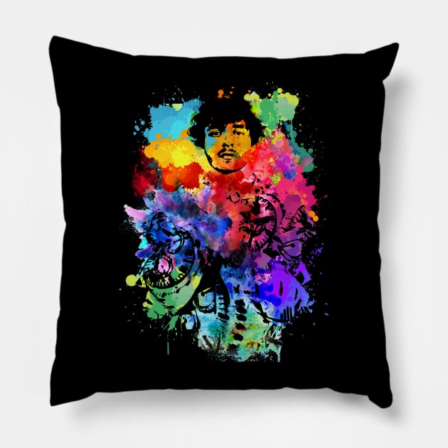 Jackman Thomas Harlow - Watercolour Art Styles Pillow by sgregory project