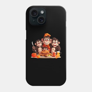 Monkey Family Thanksgiving Phone Case