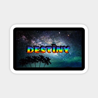 DESTINY Urban Colourful Galaxy Name Tag Magnet