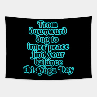 Namaste Zen: Finding Inner Peace with Yoga Day Typography Tapestry