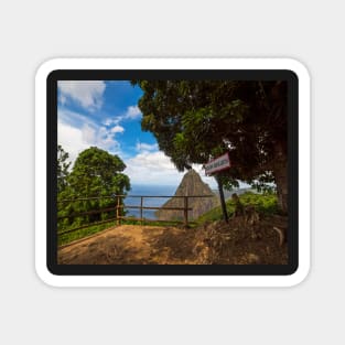 Petit Piton from the Tet Paul Nature Trail Saint Lucia Magnet