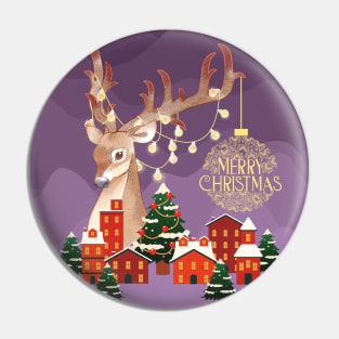 Little Deer Merry Christmas Pin