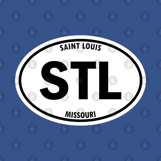 Disover Saint Louis, Missouri STL Oval Travel Sticker - Saint Louis - T-Shirt