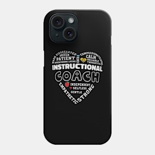 Instructional Coach Heart Teachers Appreciation Phone Case