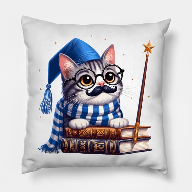 Nerdy Cat Pillow by Graceful Designs