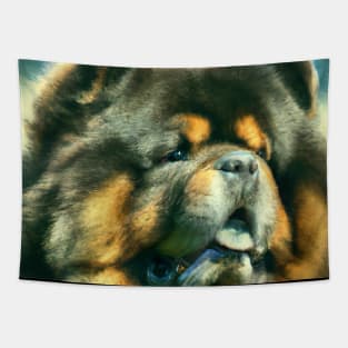 Chow Chow with Crown Tapestry