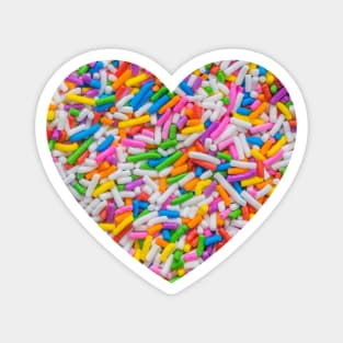 Rainbow Sprinkles Heart Magnet