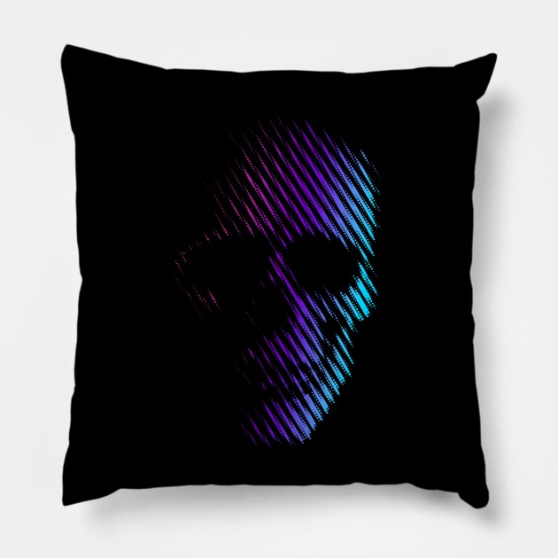 Geometric skull Pillow by Mad77store