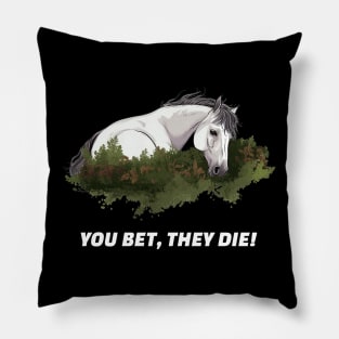 Ban Horse Racing - Grand National - Animal Rights Pillow