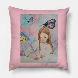 fantasia flores y mariposas Pillow