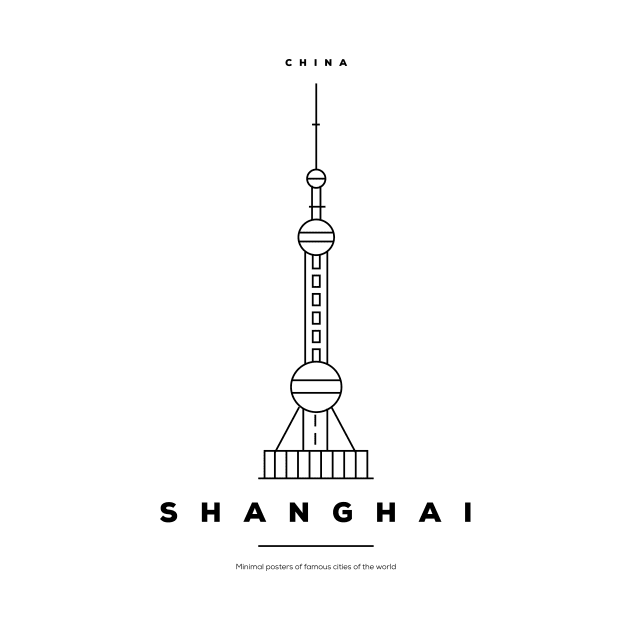 Shanghai Minimal Black Line Design by kursatunsal