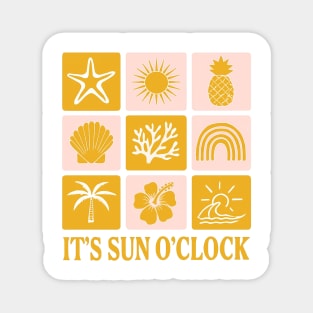 It's Sun O'Clock Summer themed Design Magnet