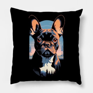 Pacific North West Sunset French Bulldog Pillow