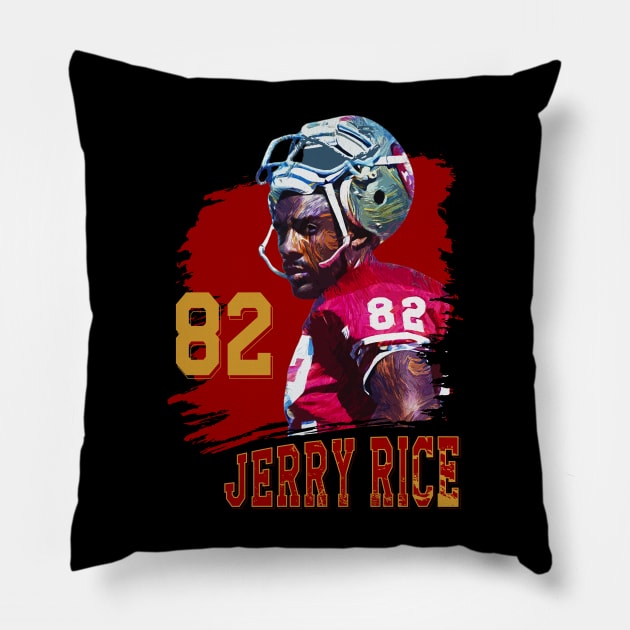 Jerry rice || 80 Pillow by Aloenalone