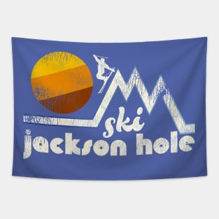 Retro Ski Jackson Hole Tapestry