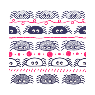 Kawaii spiders pattern T-Shirt