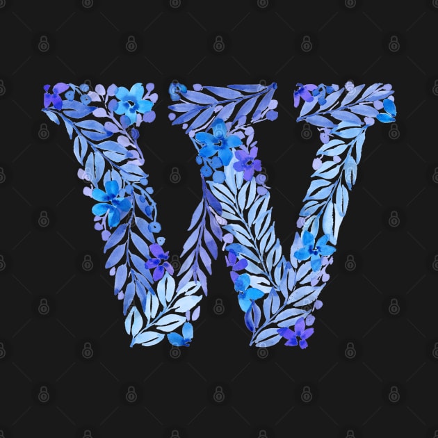 Monogram "W" in blue by racheldwilliams