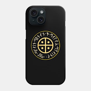 Viking Solar Symbol with Futhark Runes Phone Case