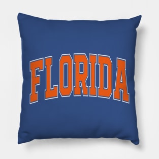 Florida - college university font letters text word basketball baseball softball volleyball hockey football lover fan player christmas birthday gift for men women kids mothers fathers day dad mom vintage retro Pillow