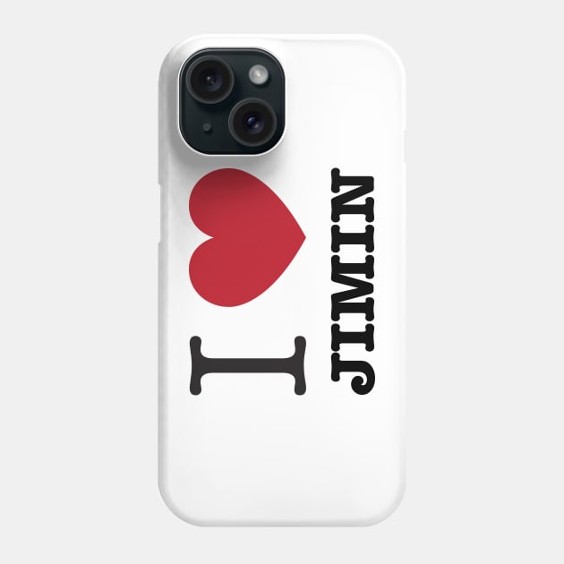 I love BTS Park Jimin typography Morcaworks Phone Case by Oricca