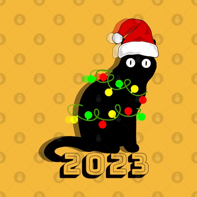 new year 2023 with santa cat by TrendsCollection