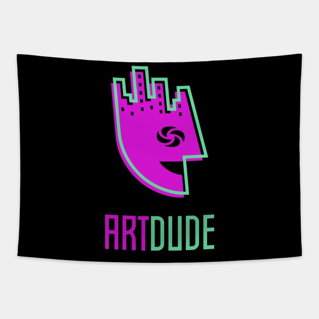 YourArtDude Logo In Pink And Green Tapestry by yourartdude