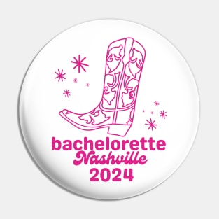 Cute, Pink Nashville Bachelorette Party 2024 Pin