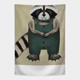 Rick the Raccoon by Kate VanFloof Tapestry