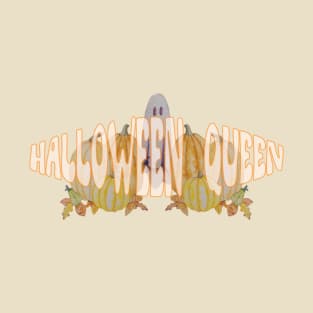 Halloween Queen pumpkin patch orange lettering T-Shirt