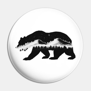 Bear at Night Pin