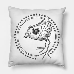 Steampunk bird Pillow